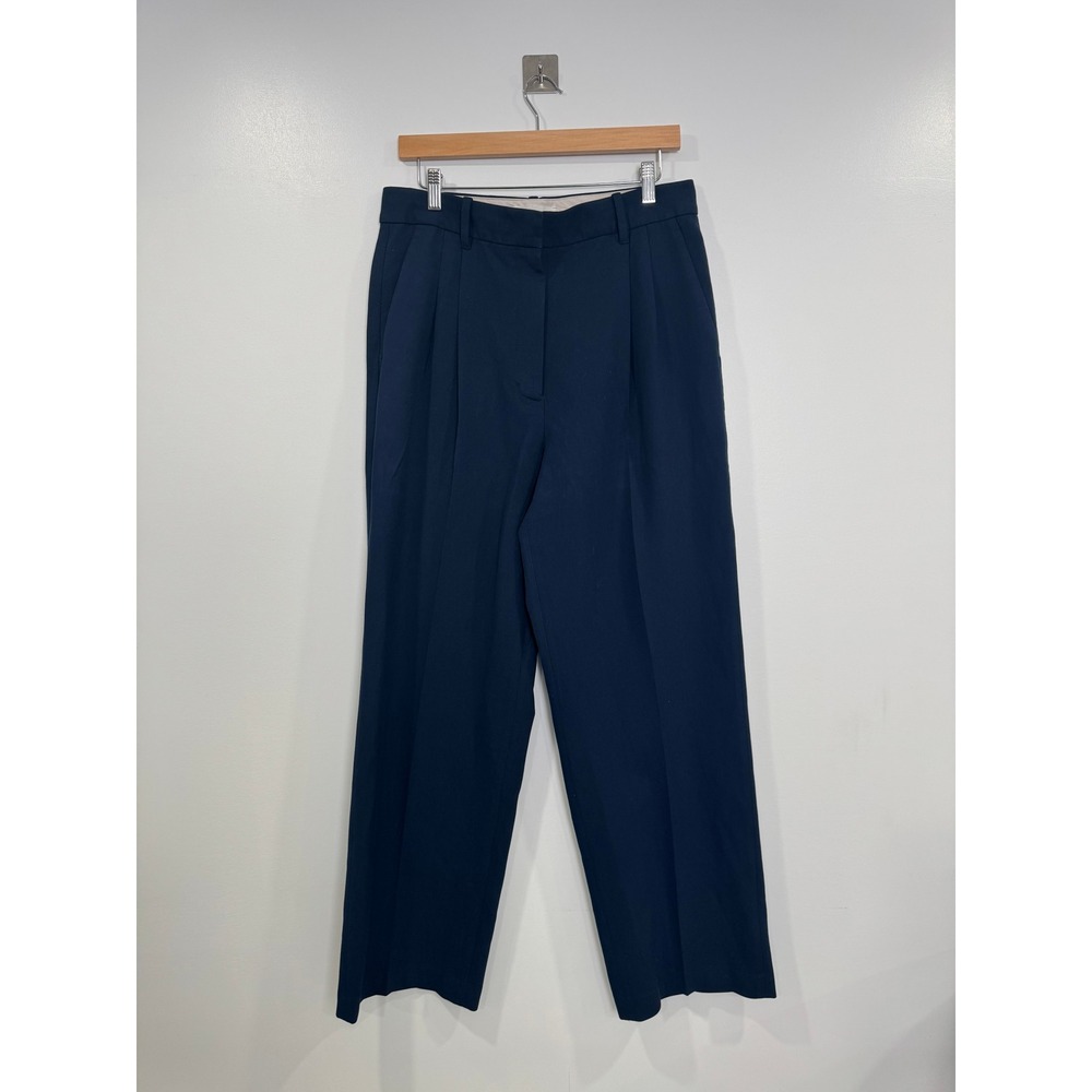 Aritzia Wilfred Women Blue Effortless Pleated Wide Leg Pant 12